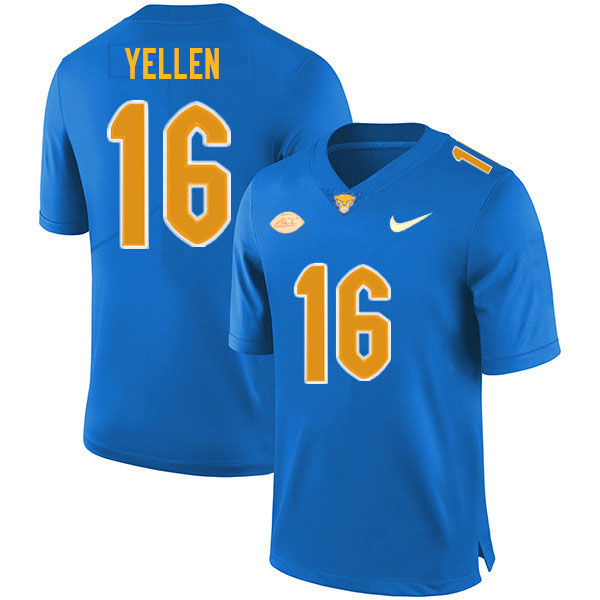 Men #16 Joey Yellen Pitt Panthers College Football Jerseys Sale-Royal